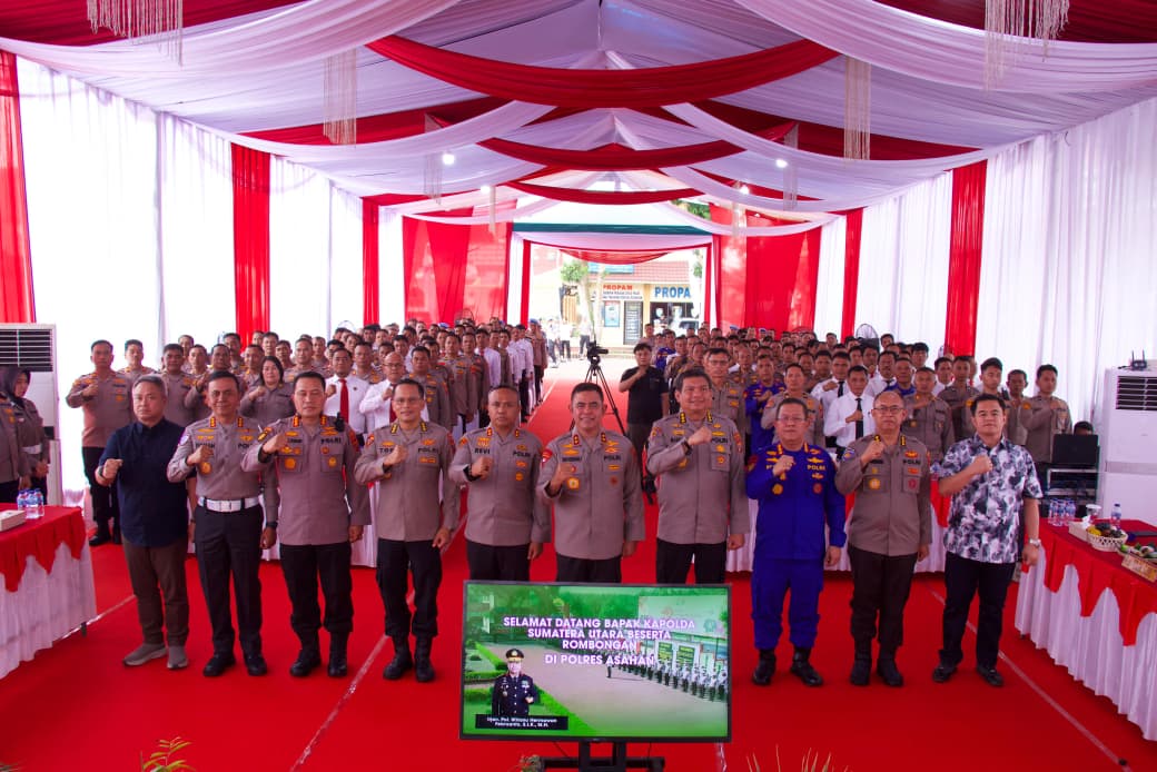 KAPOLDA SUMUT RESMIKAN SPPG POLRI DAN LAKUKAN KUNJUNGAN KERJA DI POLRES ASAHAN